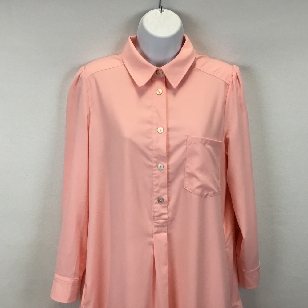 Tuckernuck Callahan Mini Shirt Dress Pink Preppy Feminine Coquette Girl Size M - Picture 3 of 10